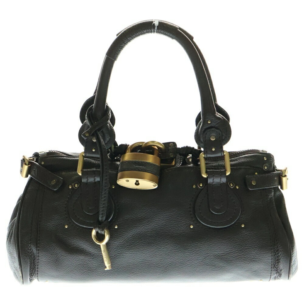 Chloe Paddington Padlock Leather Handbag Brown